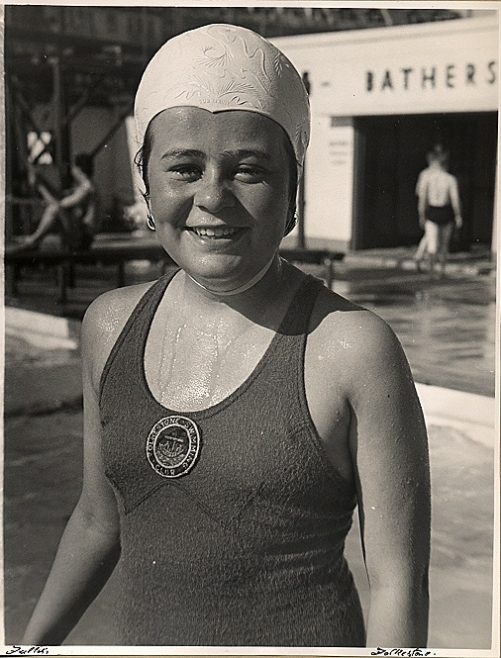 Swimmer Member of Folkestone Swimming Club Tina Pierce
