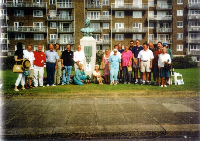 Photograph of the Channel Swimming Association at Captain Webb Memorial
