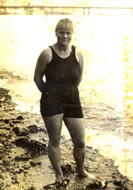 Mrs Millie Clemmington Corson on Dover beach