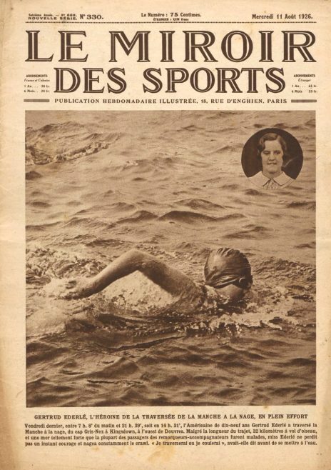 Cover of Le Miroir Des Sports 11 August 1926; Ederle's Success